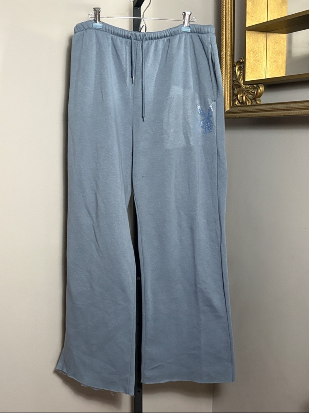 LAST CHANCE PLAYBOY Large Blue Logo Sweatpants
